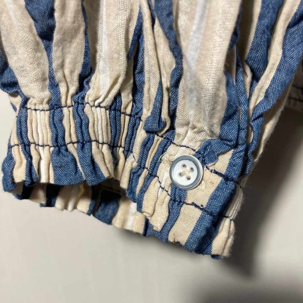 We the Free Set Sail Striped Button Down Oversized Long Sleeve Top Size Medium - Picture 7 of 16